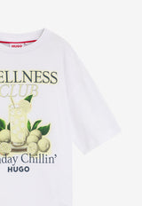 Hugo Boss Kids Boys Wellness Club Graphic Print T-shirt White G01017/10P_WHITE