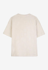 Hugo Boss Kids Boys Monogram Jacquard T-shirt Off-white G01018/153_OFF-WHITE