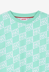 Hugo Boss Kids Boys Monogram T-shirt Green G01022/72B_GREEN