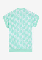 Hugo Boss Kids Girls Monogram Dress Green G01027/72B_GREEN