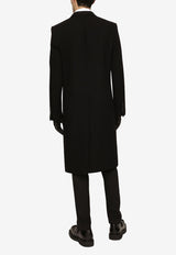 Dolce & Gabbana Single-Breasted Wool Coat Black G036IT HUMJ2 N0000