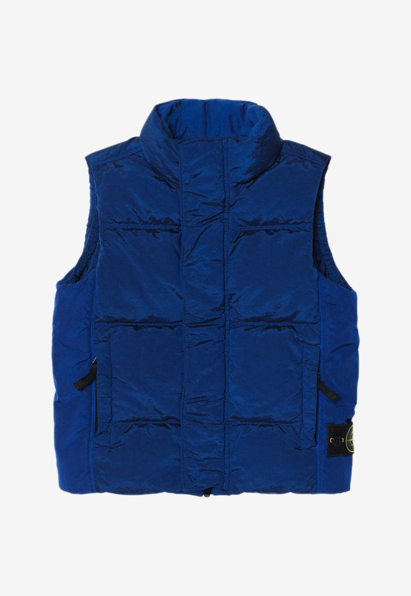 Stone Island Junior Boys Compass Logo Down Vest Blue G100001-BS0019/R_STONE-V0022