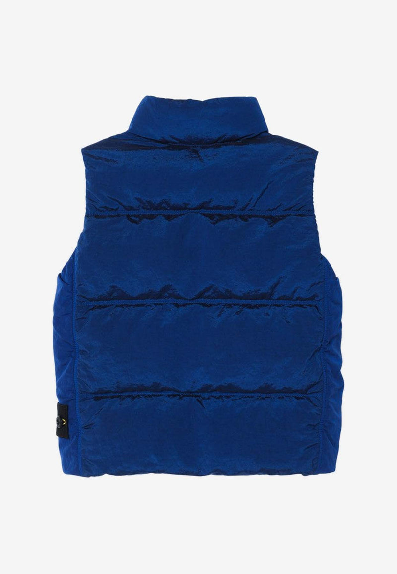 Stone Island Junior Boys Compass Logo Down Vest Blue G100001-CS0019/R_STONE-V0022