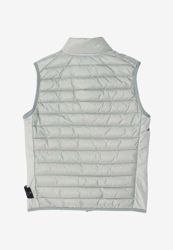 Stone Island Junior Boys Quilted Nylon Logo Vest Gray G100002-BS0024/R_STONE-V0064
