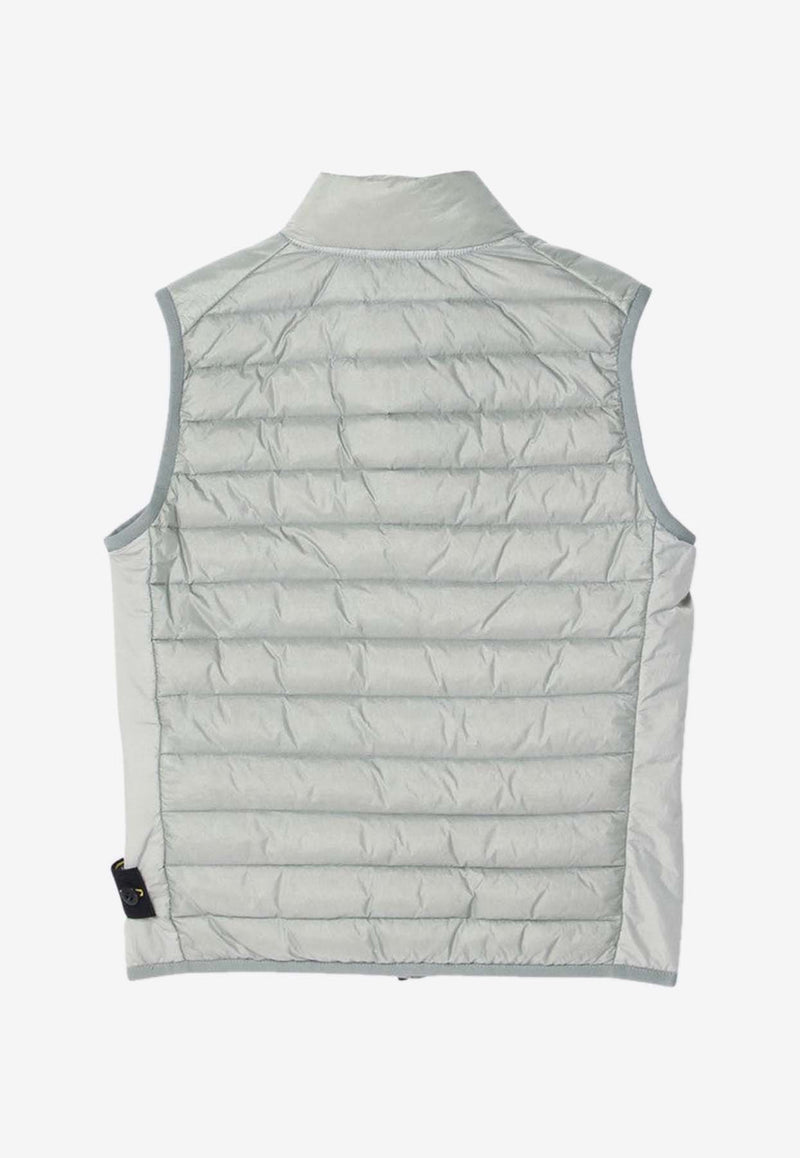 Stone Island Junior Boys Quilted Nylon Logo Vest Gray G100002S0024/R_STONE-V0064