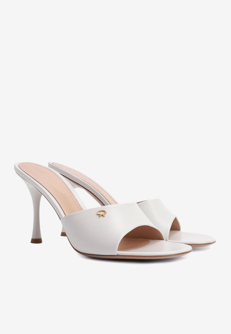 Gianvito Rossi Ascent 85 Mules G10037 85LAC VITBIAN CALF WHITE