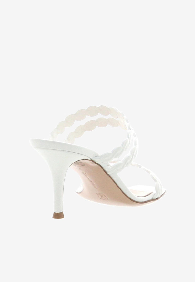 Gianvito Rossi 70 Scalloped Leather Mules G10054 70RIC NAPBIAN LAMB WHITE