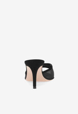 Gianvito Rossi Dorotea 70 Suede and Mesh Mules Black G10096.70RIC.COZNENE BLACK BLACK