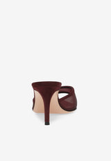 Gianvito Rossi Dorotea 70 Suede and Mesh Mules Bordeaux G10096.70RIC.COZRYRY ROYALE ROYALE