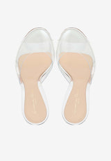 Gianvito Rossi Sofia 95 Plexi Mules Silver G10165 95RIC GMETRAR METAL TRASP+SILVER