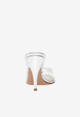 Gianvito Rossi Sofia 95 Plexi Mules Silver G10165 95RIC GMETRAR METAL TRASP+SILVER