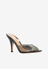 Gianvito Rossi Sofia 95 Plexi Mules Black G10165 95RIC GNUFUNE NUIT FUME+BLACK