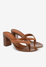 Gianvito Rossi Newport 70 Leather Thong Sandals Brown G10212.70CUO.VGISEDO GLOVE SEDONA