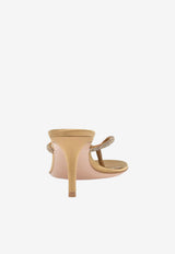 Gianvito Rossi India 70 Crystal Embellished Thong Sandals Gold G13270 70RIC CMIDOBR LIGHT BROWN + BRONZE