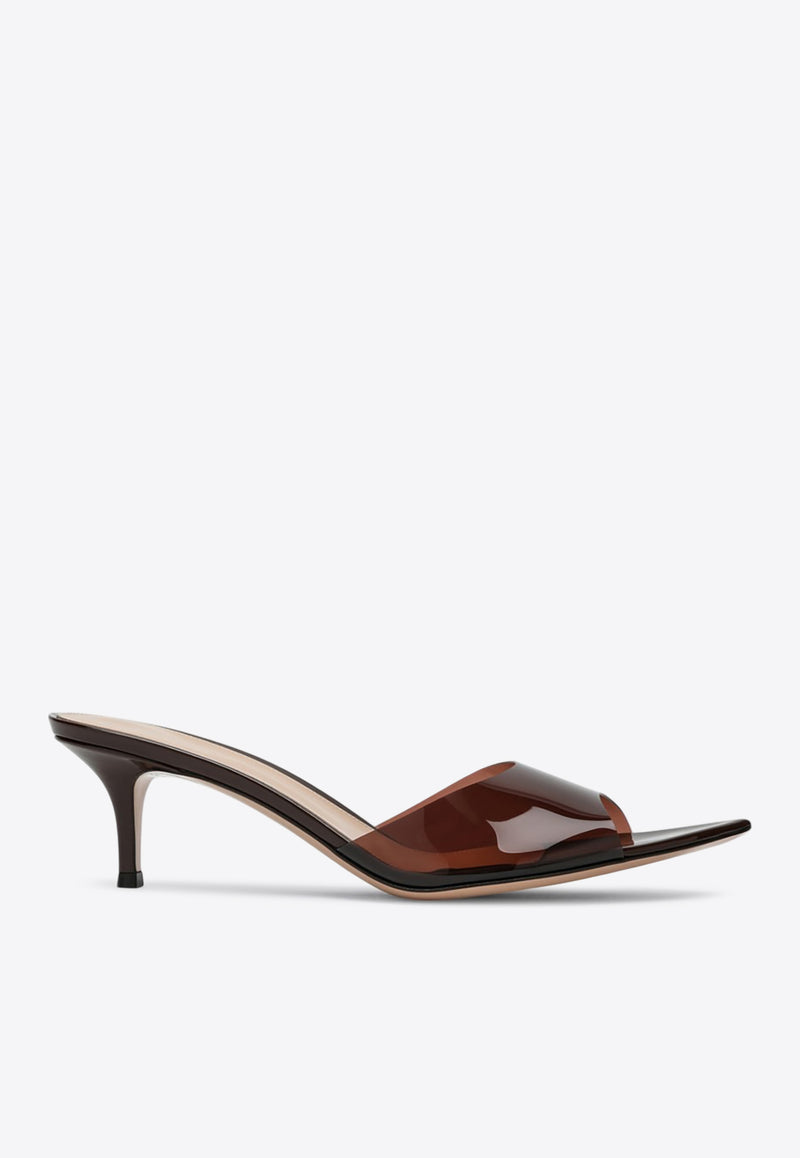 Gianvito Rossi Elle 55 Plexi Mules Brown G15120GSV/Q_GIANV-BROB