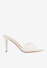 Gianvito Rossi Yvone 85 Lace Mules White G17950.85RIC.MHPBIBI WHITE WHITE