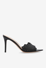 Gianvito Rossi Yvone 85 Lace Mules Black G17950.85RIC.MHPNENE BLACK BLACK