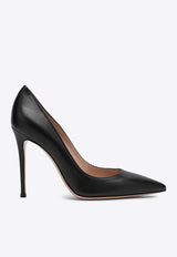 Gianvito Rossi 105 Pointed Leather Pumps G28470NAP/P_GIANV-NERO Black