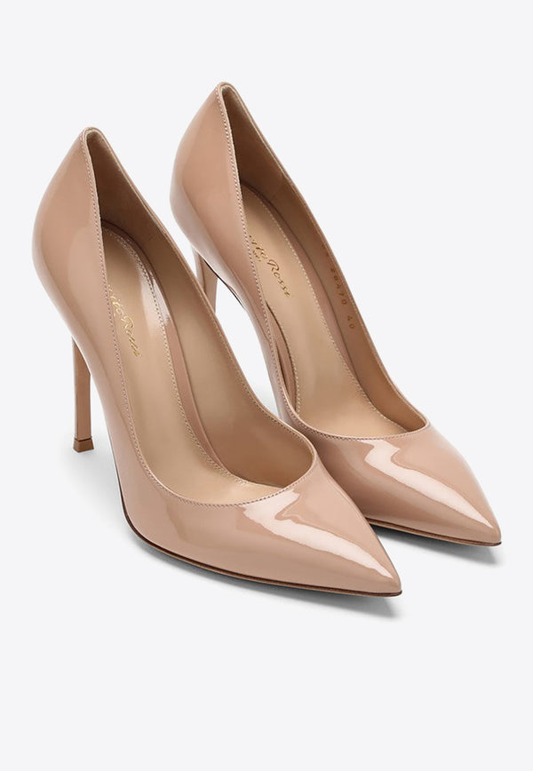 Gianvito Rossi Decollete 105 Patent Leather Pumps Nude G28470VER/M_GIANV-PEAH