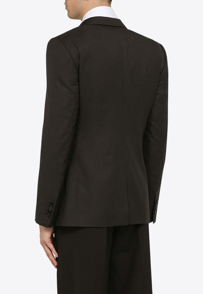 Dolce & Gabbana Single-Breasted Pinstriped Blazer in Wool G2LK0TFR2Y2/O_DOLCE-S8051