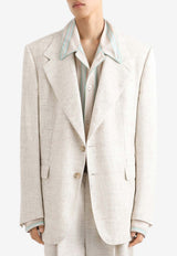 Dolce & Gabbana Single-Breasted Tweed-Effect Linen-Blend Jacket Multicolor G2WJ6T HUMWB S8230