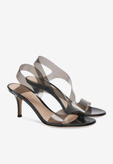 Gianvito Rossi Metropolis 70 Barely-There Plexi Sandals Black G31843.70RIC.GSVFUNE BLACK