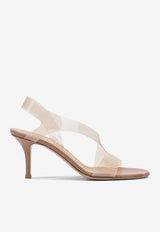 Gianvito Rossi Metropolis 70 Barely-There Plexi Sandals Blush G31843.70RIC.GSVPRLP PRALINE PRALINE