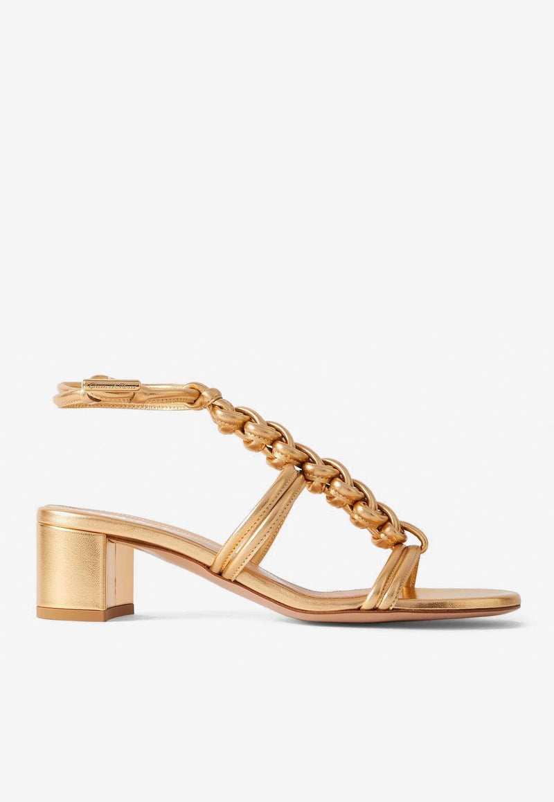 Gianvito Rossi Capua 45 Metallic Leather Sandals G32481 45RIC NPSMEKO SILK MEKONG Gold