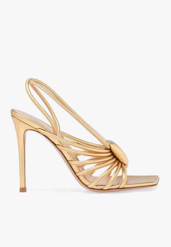 Gianvito Rossi Hellen 105 Strappy Leather Sandals G32488 15RIC NPSMEKO LAMB SILK MEKONG