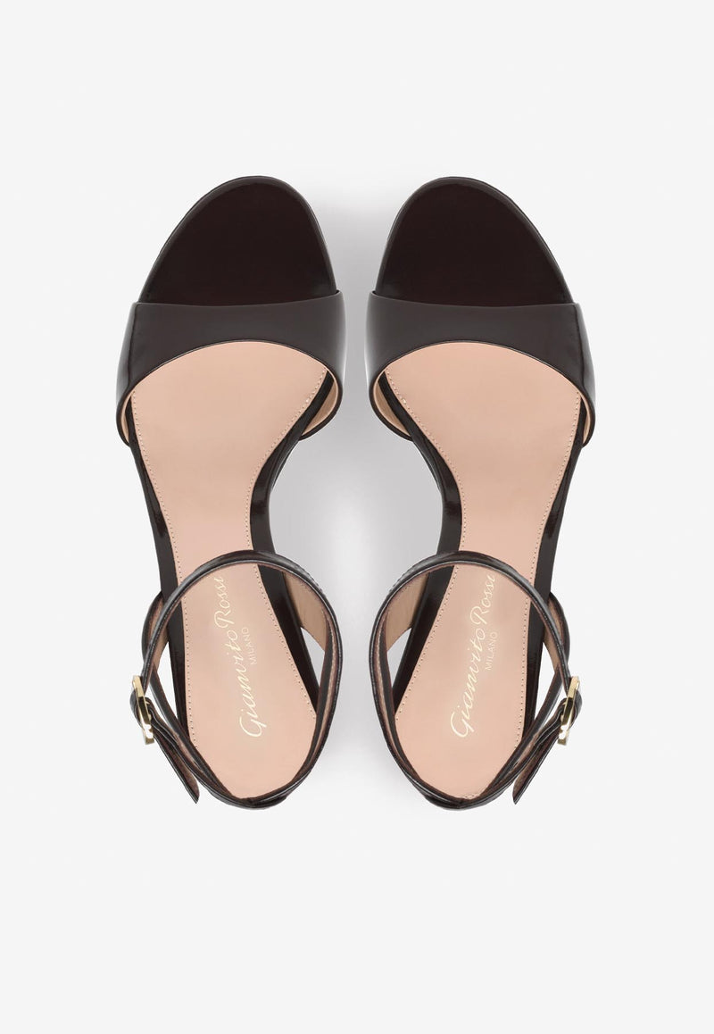 Gianvito Rossi Nancy 70 Sandals G32492 70RIC NUIBOUR NUIT BOURGOGNE