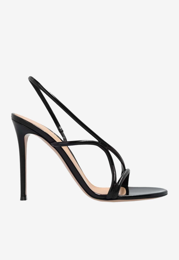 Gianvito Rossi 105 Patent Leather Sandals G32496 15RIC NUINERO NUIT BLACK