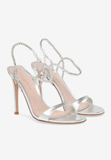 Gianvito Rossi Eternity 105 Sandals G32578 15RIC NPSARGE NAPPA SILK SILVER