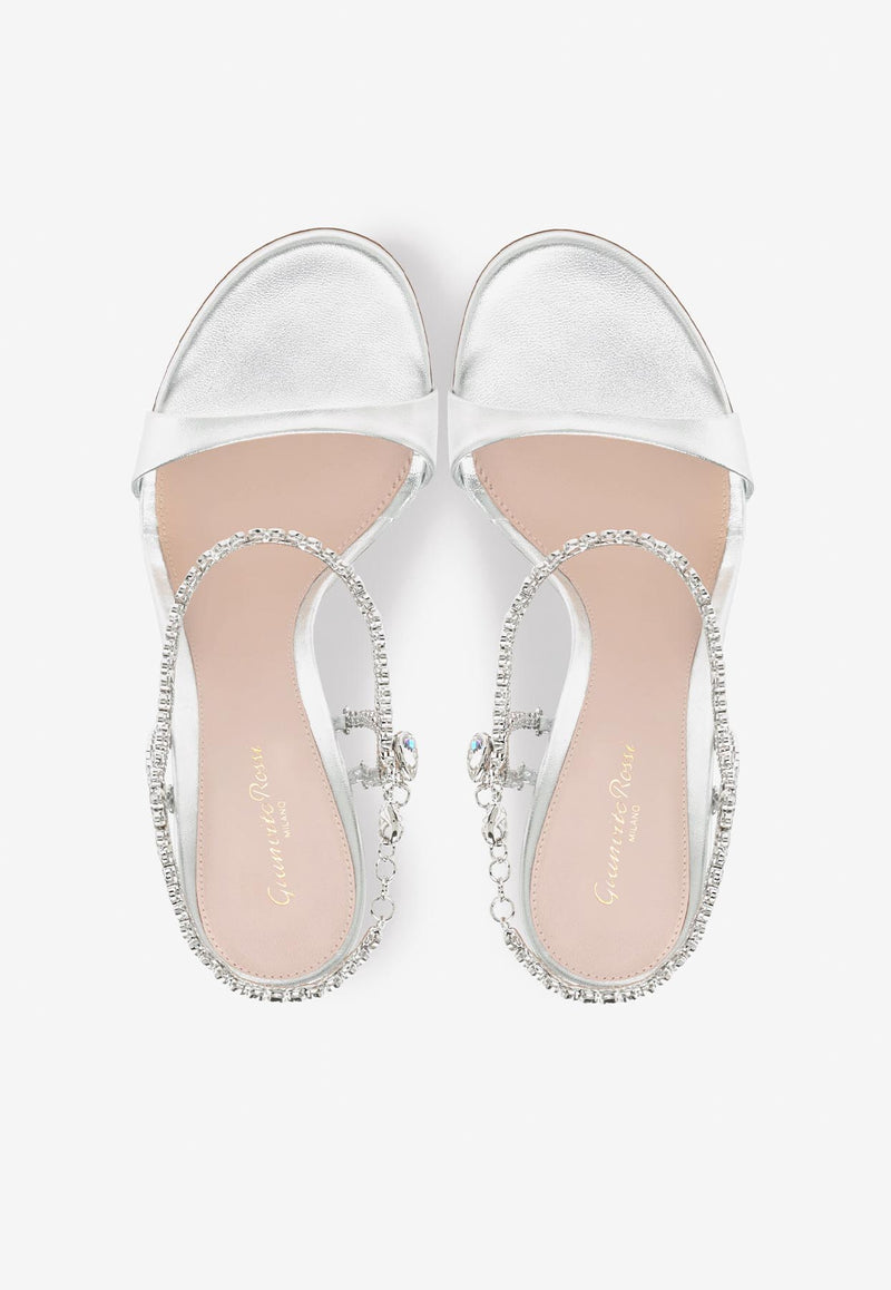 Gianvito Rossi Eternity 105 Sandals G32578 15RIC NPSARGE NAPPA SILK SILVER