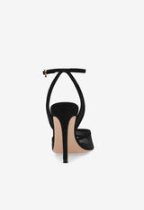Gianvito Rossi Dorotea 105 Suede and Mesh Sandals Black G32611.15RIC.COZNENE BLACK BLACK