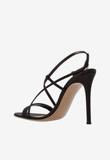 Gianvito Rossi Larisse 105 Sandals G32625 15RIC CREMOKA CREPE SATIN MOKA