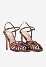 Gianvito Rossi Kerry 105 Satin Sandals G32629 95RIC CREBOUR SATIN BOURGOGNE