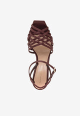 Gianvito Rossi Kerry 105 Satin Sandals G32629 95RIC CREBOUR SATIN BOURGOGNE