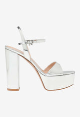 Gianvito Rossi Marlena 125 Metallic Leather Platform Sandals Silver G32688.85RIC.METARGE METAL SILVER