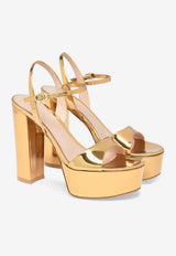 Gianvito Rossi Marlena 125 Metallic Leather Platform Sandals Gold G32688.85RIC.METMEKO METAL MEKONG