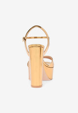 Gianvito Rossi Marlena 125 Metallic Leather Platform Sandals Gold G32688.85RIC.METMEKO METAL MEKONG