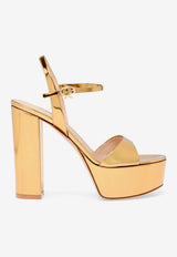 Gianvito Rossi Marlena 125 Metallic Leather Platform Sandals Gold G32688.85RIC.METMEKO METAL MEKONG