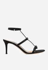 Gianvito Rossi Malou 70 Grosgrain Bow Sandals Black G32743 70RIC GRTNERO GROSGRAIN T. BLACK