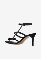 Gianvito Rossi Malou 70 Grosgrain Bow Sandals Black G32743 70RIC GRTNERO GROSGRAIN T. BLACK
