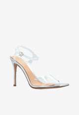 Gianvito Rossi Cher 100 Plexi Sandals Silver G32764 95RIC GMETRAR METAL TRASP+SILVER