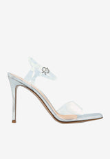 Gianvito Rossi Cher 100 Plexi Sandals Silver G32764 95RIC GMETRAR METAL TRASP+SILVER