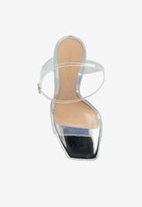 Gianvito Rossi Cher 100 Plexi Sandals Silver G32764 95RIC GMETRAR METAL TRASP+SILVER