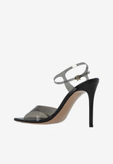 Gianvito Rossi Cher 100 Plexi Sandals Black G32764 95RIC GNUFUNE NUIT FUME+BLACK
