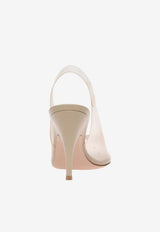 Gianvito Rossi Amelie 95 Plexi Slingback Sandals Nude G32774.95RIC.GVTNUSA NUDE SAND