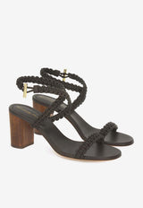 Gianvito Rossi Ubud 70 Braided Nappa Leather Sandals Dark Brown G32795.70LEG.NAPMOKA NAPPA MOKA