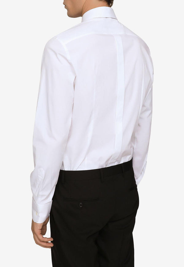 Dolce & Gabbana Long-Sleeved Poplin Shirt White G5EJ0T GG826 W0800